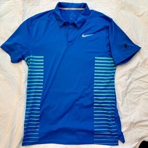 Nike Dri-Fit Sky Blue Golf Shirt Men’s Medium - Mickey Mouse Disney Parks Logo